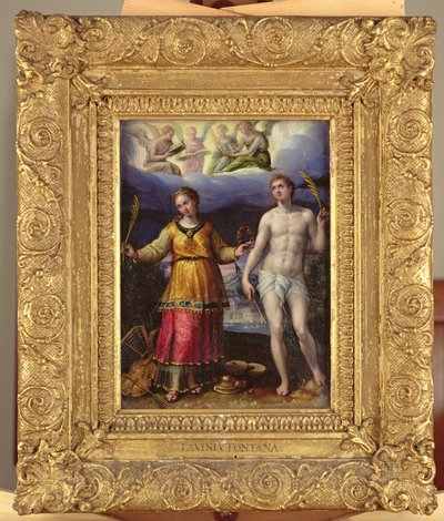 St. Sebastiaan en St. Cecilia door Lavinia Fontana